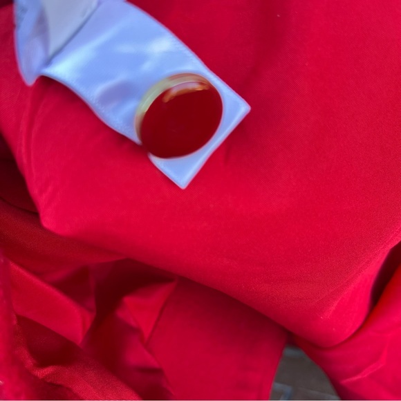 Janie and Jack Red Pleated Puff Sleeve Peacoat Girls 5/6 - Picture 5 of 6